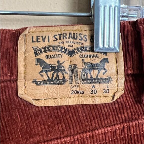 Levi’s Men’s Size 30X30 Slim 511 Rust Orange Corduroy Jeans - Picture 3 of 6